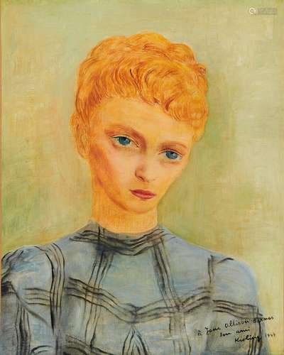 Moïse KISLING 1891-1953
PORTRAIT DE MME JONE ALLISON BARNES,...