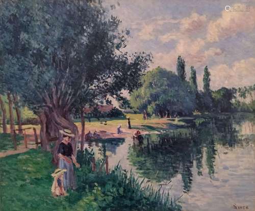 Maximilien LUCE 1858-1941
BORDS DE LA CURE À BESSY (Yonne)
H...