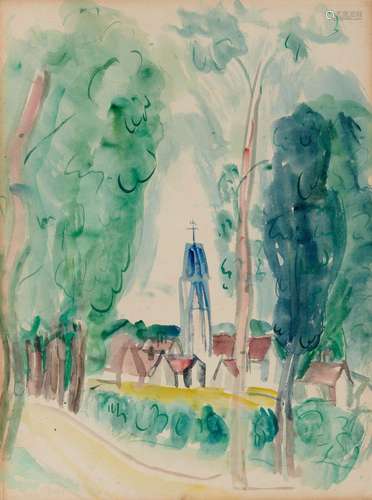 Raoul DUFY 1877-1953
VILLAGE DANS LES ARBRES, 1912-1913
Aqua...