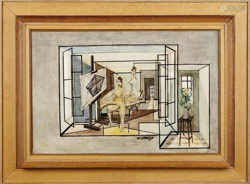 Claude VENARD 1913-1999
MODÈLES DANS L'ATELIER, 1954
Hui...