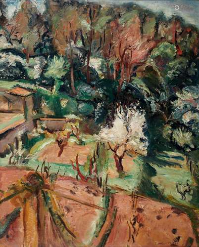 Émile Othon FRIESZ 1879-1949
PAYSAGE, AMANDIERS EN FLEURS 
H...