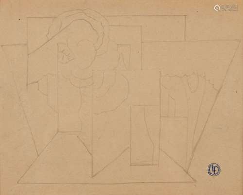 Léopold SURVAGE 1879-1968
COMPOSITION
Dessin signé du cachet...