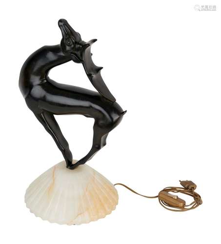 Alexandre KELETY 1874-1940
CERF
Rare sculpture formant lampe...