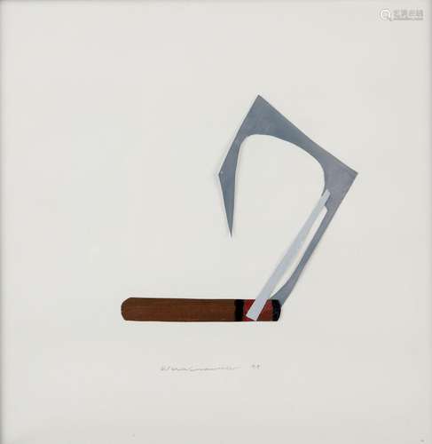 Tom WESSELMANN 1931-2004
SMOKING CIGAR, 99
Collage signé et ...