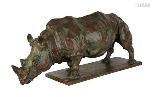 José Maria DAVID 1944-2015
RHINOCÉROS 
Épreuve en bronze à p...