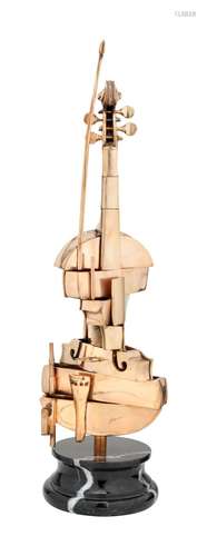 ARMAN 1928-2005
VIOLON CUBISTE N°1, 2001
Bronze à patine dor...