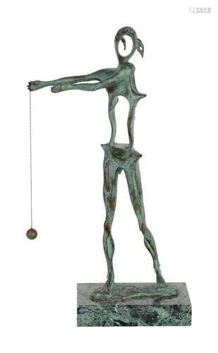 Salvador DALI 1904-1989
HOMMAGE À NEWTON 
Épreuve en bronze ...