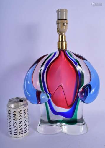 A 1960S ITALIAN MURANO GLASS LAMP in the form of a body. 36 ...