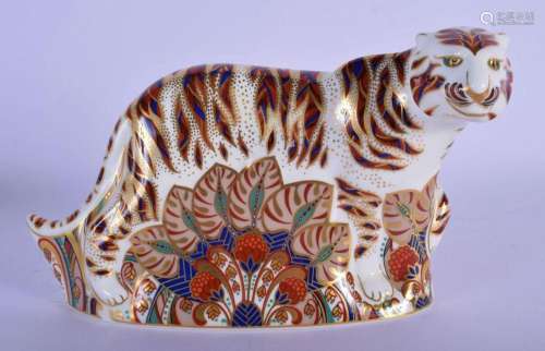 ROYAL CROWN DERBY PAPERWEIGHT BENGAL TIGER. 13cm high