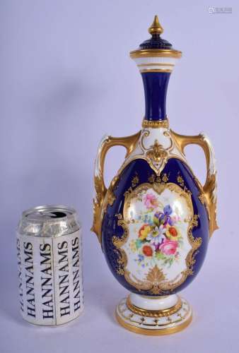 ROYAL WORCESTER PORCELAIN TWO HANDLED VASE AND COVER THE OVO...