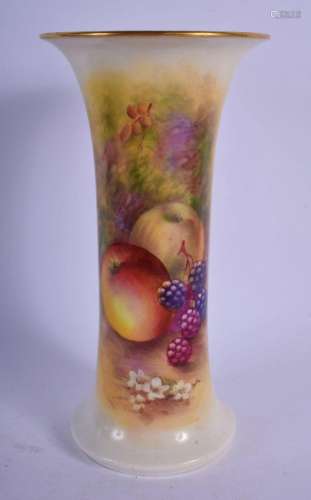 ROYAL WORCESTER VASE PAINTED WITH FRUIT BY E. TOWNSEND, SIGN...