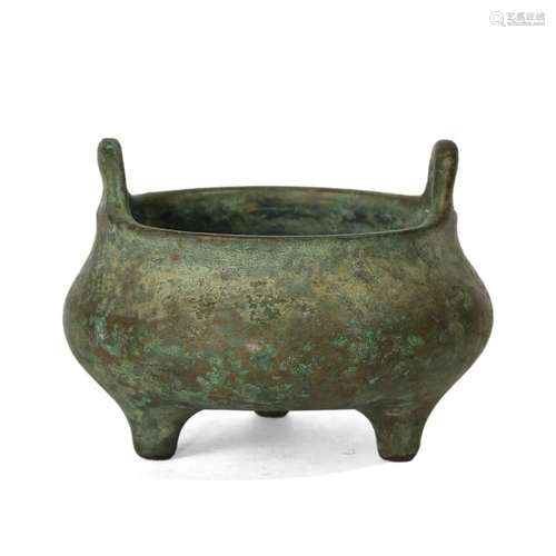 A BRONZE INCENSE BURNER