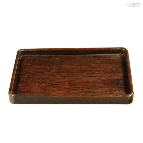 A SANDALWOOD TEA TRAY