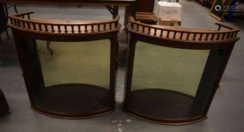 A LOVELY PAIR OF ANTIQUE APOTHECARY CABINETS with bobbin tur...