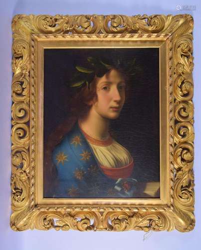 European School (19th Century) Oil on board, Portrait of a f...