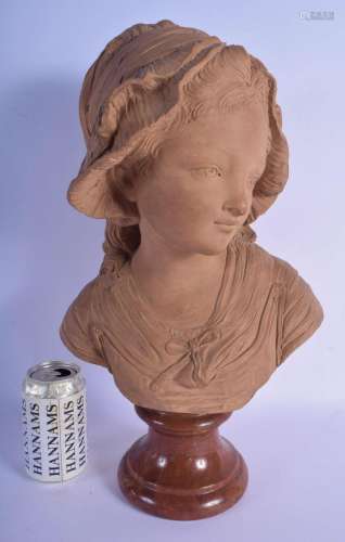 French School (Late 19th Century) Terracotta, Pretty Girl. 4...