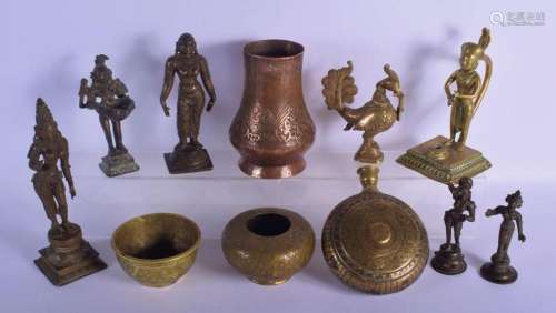 A Small Gentlemans Collection of Antique Indian Bronzes Lots...