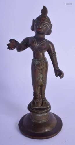 AN 18TH/19TH CENTURY INDIAN BRONZE FIGURE OF A BUDDHA modell...