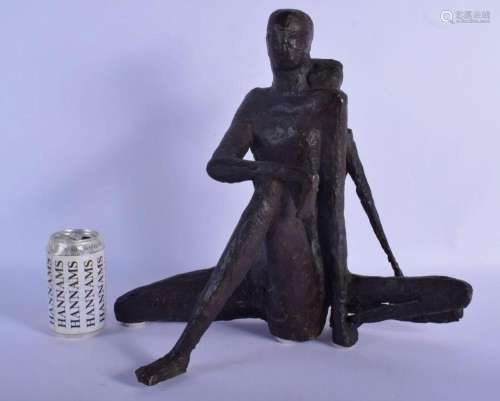 Pavlina Pavlides (Born 1920) Greek Bronze, Male and Female, ...
