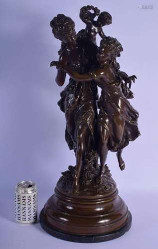 After Moreau (19th Century) A large French bronze figure of ...