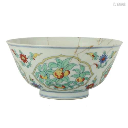 A FAMILLE-ROSE FLORAL BOWL