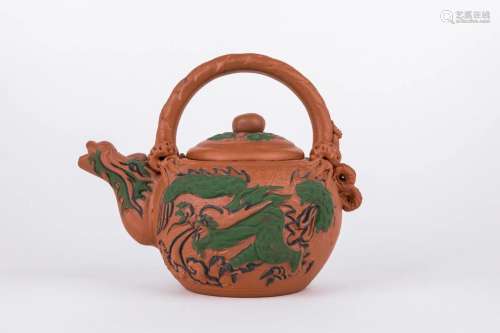 20TH CENTURY CLAY TEAPOT