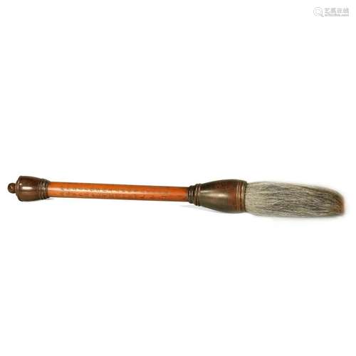 A BAMBOO CARVED BRUSH