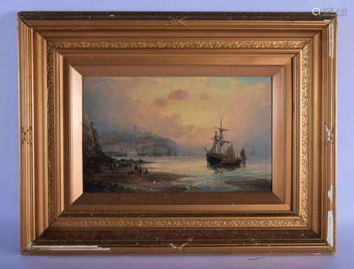 British School (19th Century) Oil on canvas, Boats at sea. 6...