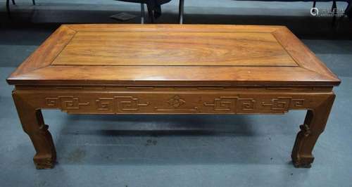 AN EARLY 20TH CENTURY CHINESE HARDWOOD RECTANGULAR LOW KANG ...