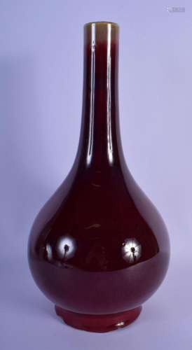 A LARGE 19TH CENTURY CHINESE OX BLOOD FLAMBE GLAZED BULBOUS ...