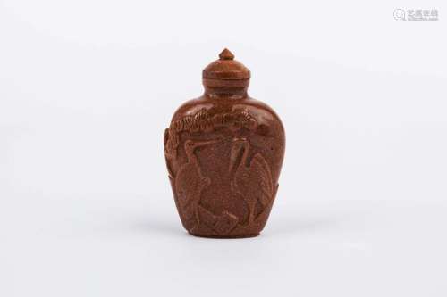 20TH CENTURY JIN SHA STONE SNUFF BOTTLE