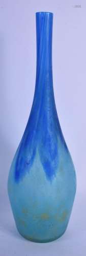 A DAUM NANCY FRENCH ART GLASS VASE. 29 cm high.