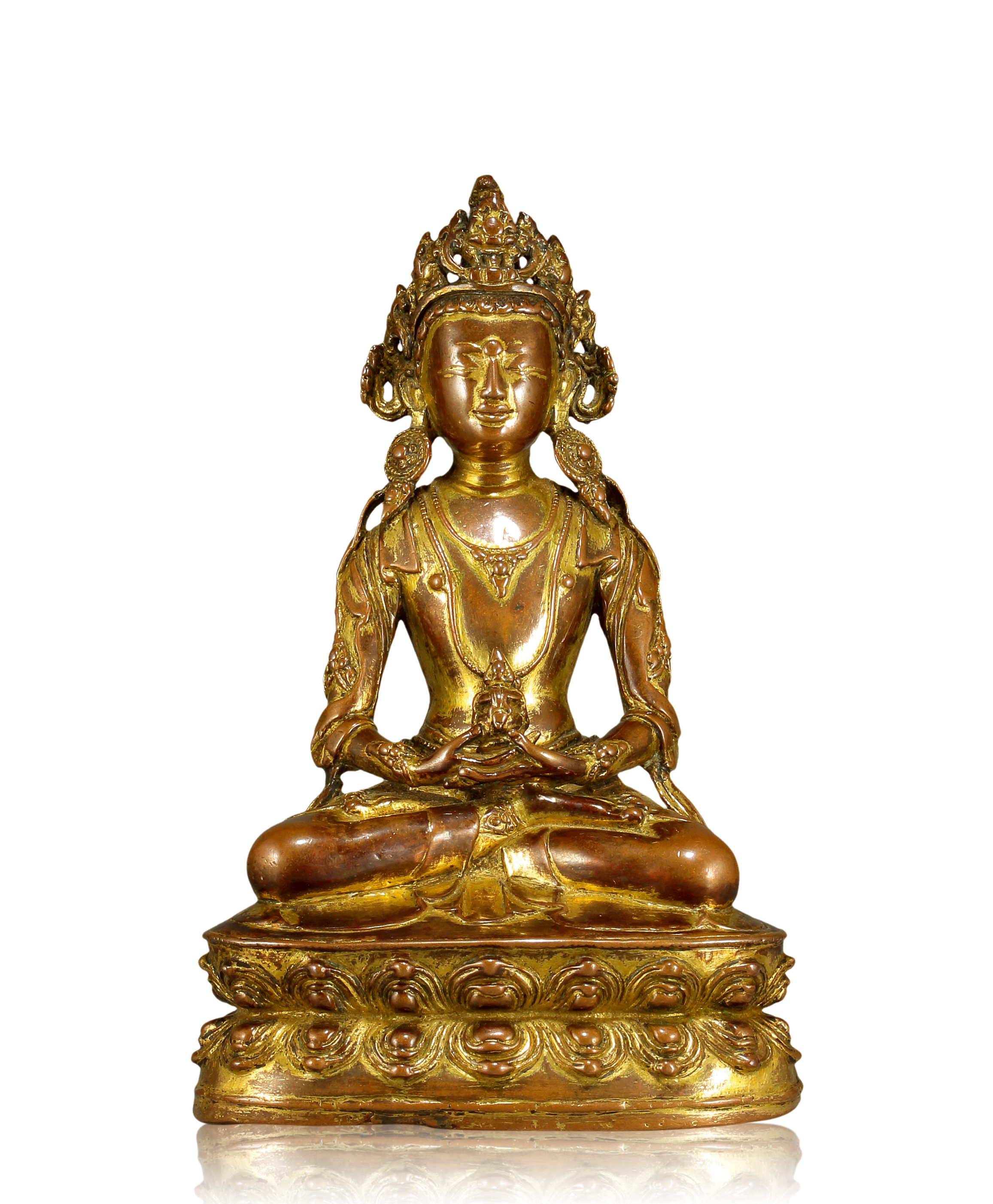 17世纪铜鎏金长寿佛像