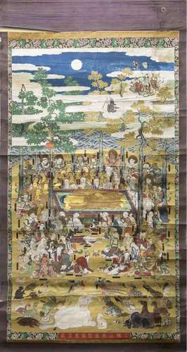 A JAPANESE NIRVANA PAINTINGD, TOKUGAWA SHOGUNATE