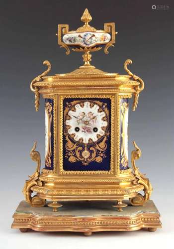 A LATE 19TH CENTURY FRENCH ORMOLU AND PORCELAIN PANEL