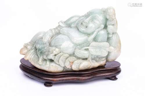 20TH CENTURY JADEITE-A BUDDHA STATUE