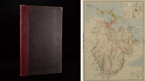 1884年出版《新经典地图集》硬皮精装本一册。
