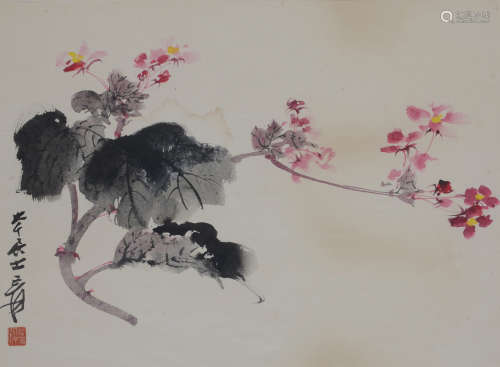 张大千（1899-1983）花卉图 
来源：日本重要私人收藏