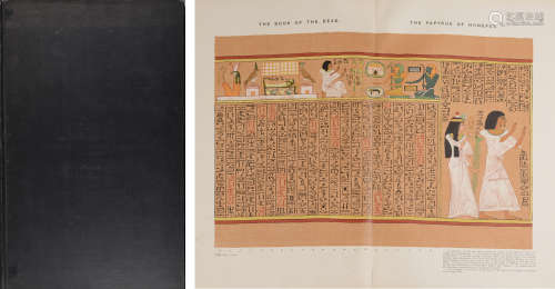 清 光绪二十五年（1899）伦敦出版《古埃及墓葬文书》硬皮精装本一册。