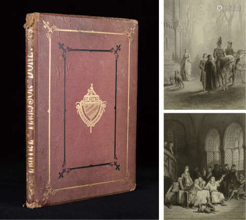 1867年伦敦出版《丁尼生诗歌-ELAINE》硬皮精装本一册。