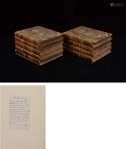 清 乾隆五十六年（1791）出版《莎士比亚全集》摩洛哥羊皮大师级烫金精...