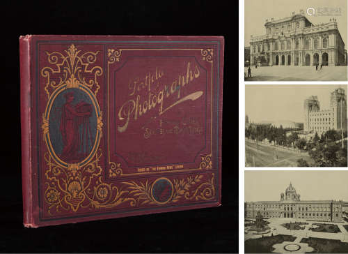 19世纪芝加哥维尔纳公司出版《照片档案：著名城市景点和绘画》硬皮精...