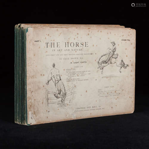 19世纪出版《马的艺术与历史》硬皮精装本一套8册全。
