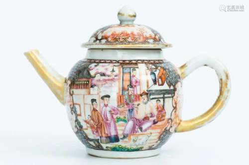MID QING DYNASTY FAMILLE ROSE TEAPOT
