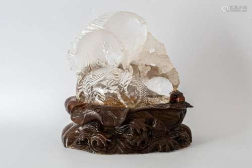 19th CENTURY NATURAL CRYSTAL FISH