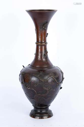 18TH CENTURY JAPON KYOTO BRONZE VASE