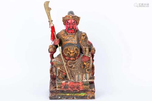 QING DYNASTY GUANGONG STATUE