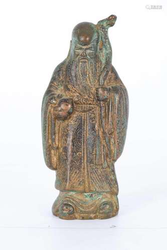 QING DYNASTY COPPER SHOUXING STATUE