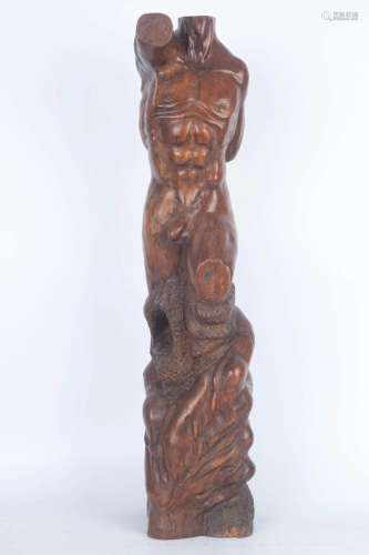 WOODEN HUMAN BOBY STATUE