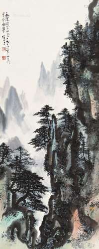 黎雄才（1910～2001） 1978年作 西宁写生 立轴 设色纸本